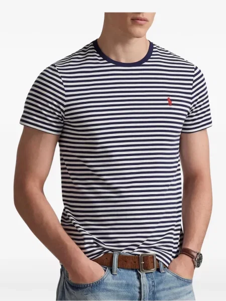 Pletena prugasta vesta Polo Ralph Lauren plava