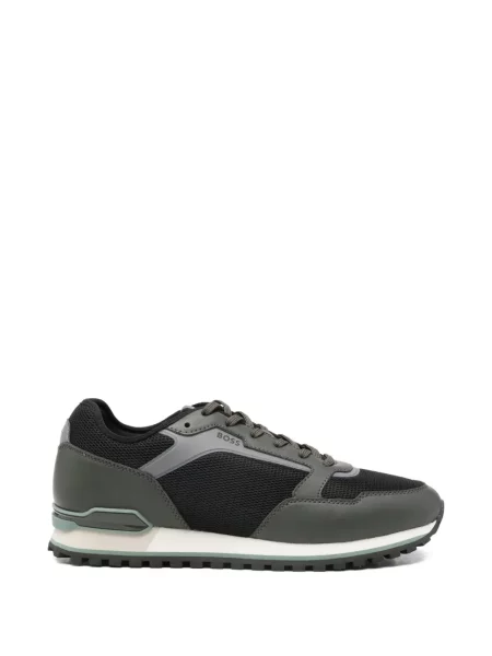 Sneakerși Boss cu șireturi din dantelă negru
