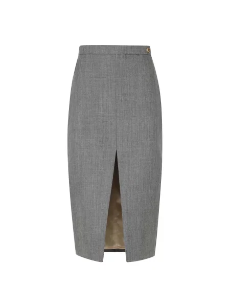 Spódnica midi Elisabetta Franchi wełniana szara