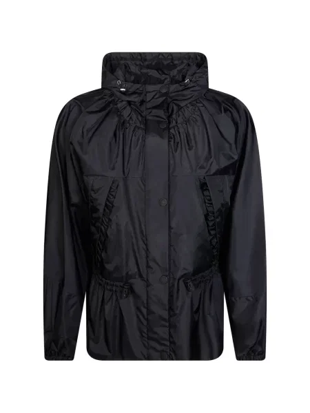 Scurt geacă parka Moncler din canvas negru