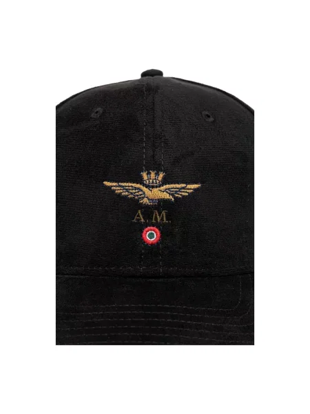 Czapka z daszkiem Aeronautica Militare zamszowa czarna