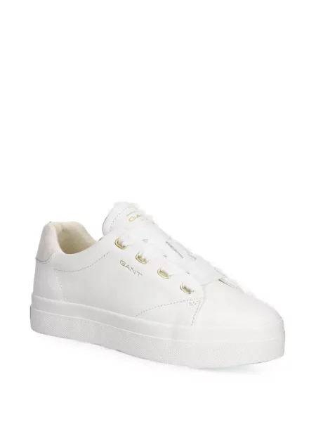 Sneakerși Gant din piele cu imagine alb