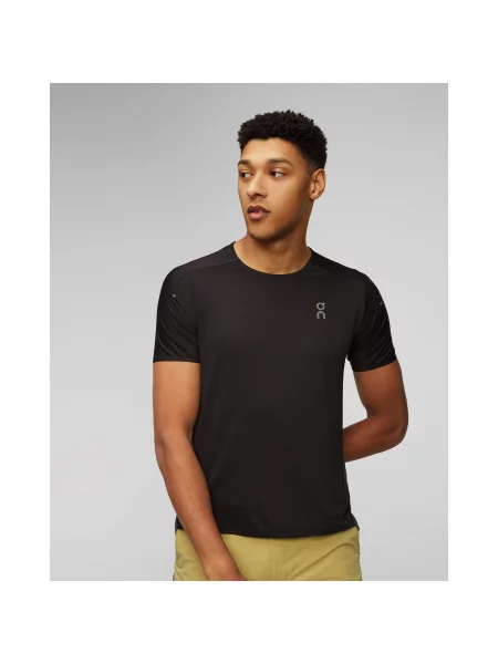 Běžecké krátké tričko On Running s krátkými rukávy černé