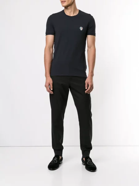 Tričko Dolce & Gabbana s výšivkou modré