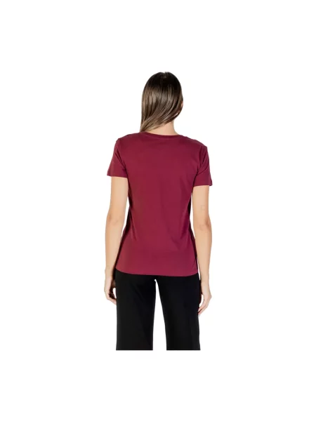 Armani Exchange t-shirt bordowy czerwona