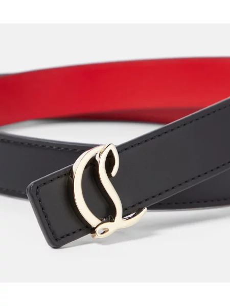 Curea Christian Louboutin din piele negru