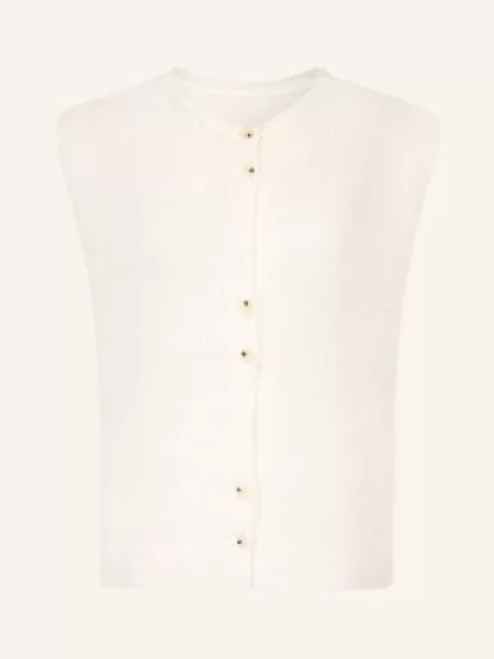 Black Palms Kamizelka Z Dzianiny Aya weiss biała