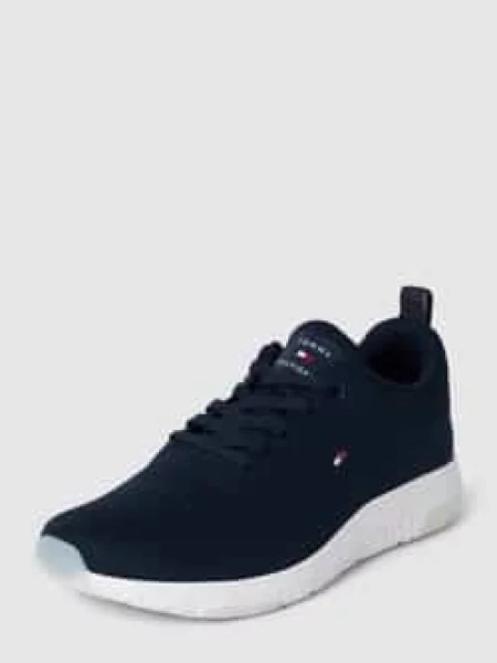 Sneakersy z wyhaftowanym logo Tommy Hilfiger granatowe