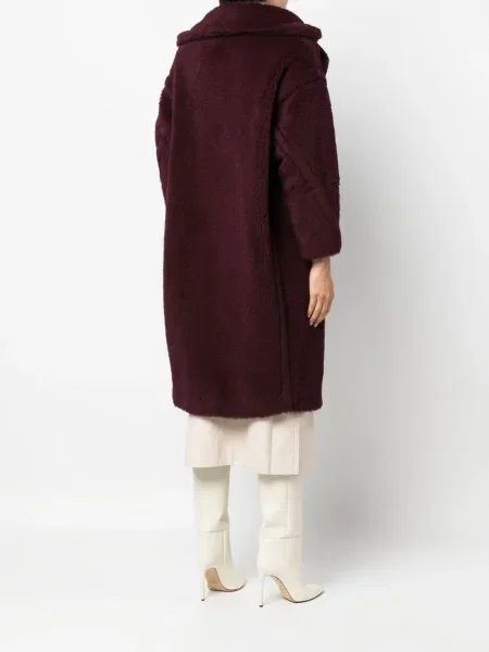 Вълнено палто Max Mara виолетово