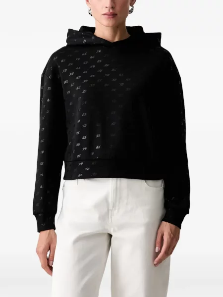 Hanorac cu glugă Armani Exchange negru