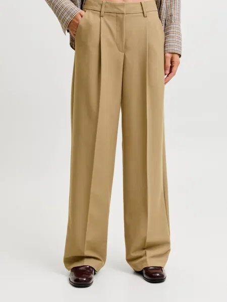JJXX Pantaloni cutați JXELLIS cappuccino maro