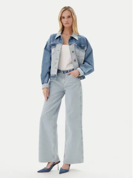 Guess Jeans Jeansová bunda modrá