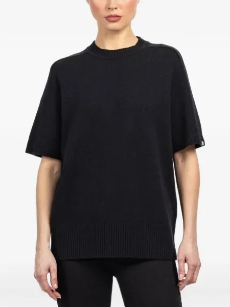 Pulover Extreme Cashmere din cașmir scurt negru