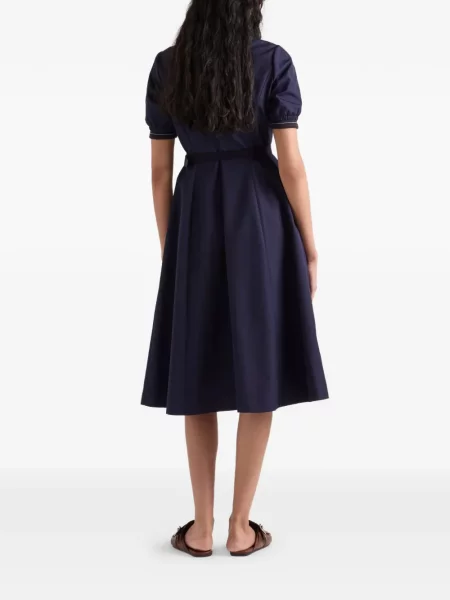 Rochie Prada din poplin de costum albastru