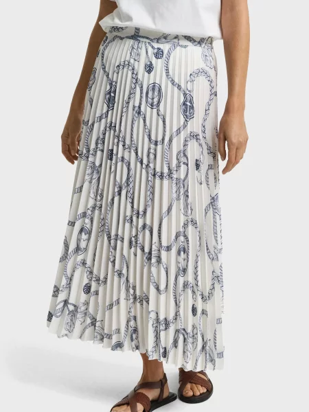 Плісирована спідниця Gant з принтом біла