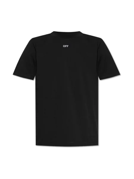 Bluza z kapturem Off-white z okrągłym dekoltem biała