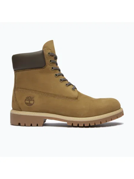 Férfi bakancs Timberland Premium 6 Inch Lace Up Waterproof olive nubuck/dark brown. Méret: 40 EU barna