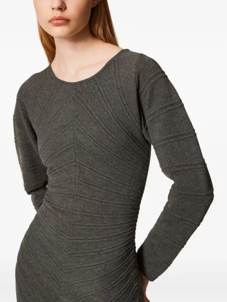 Rochie Twinset tricotate de costum gri