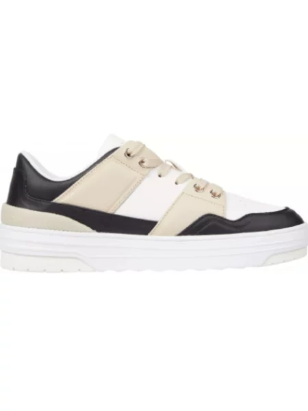 Wielobarwność sneakersy Tommy Hilfiger skórzane białe
