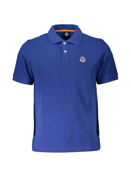 Tricou polo North Sails cu autograf albastru
