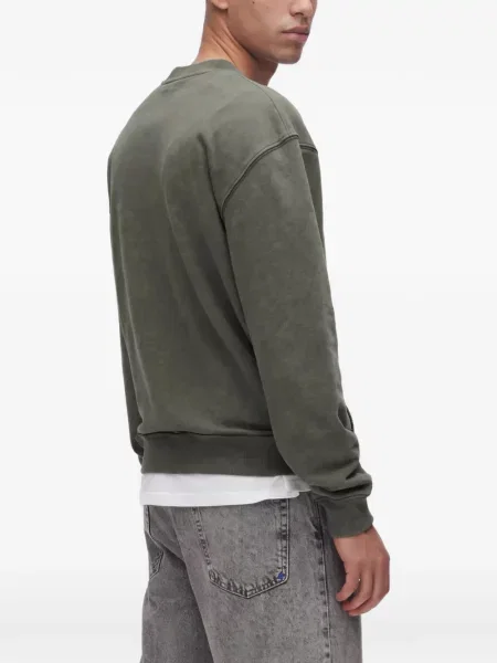 Pulover Karl Lagerfeld Jeans cu autograf verde