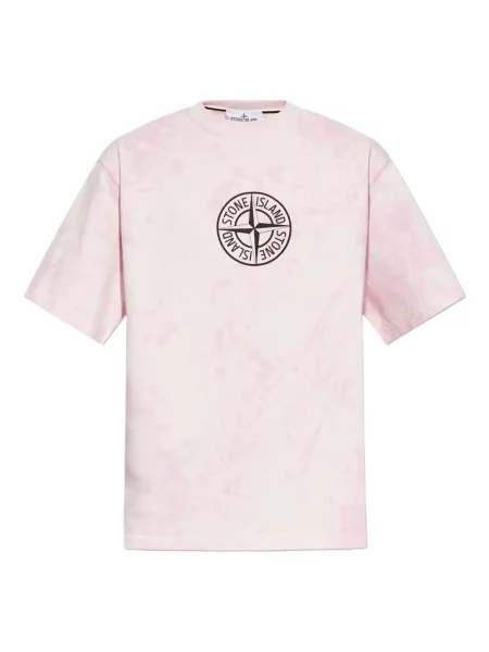 Тениска Stone Island с принт розово