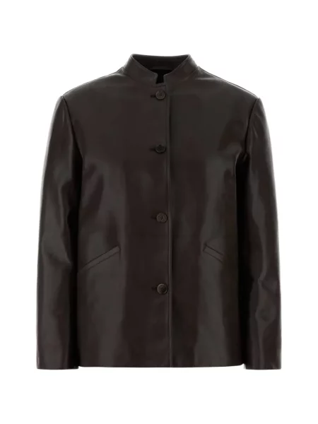 Geanta de piele Jil Sander maro
