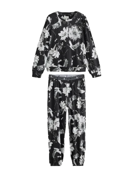 B by Ted Baker Pižama siva / črna bela