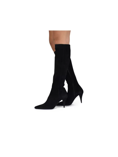 Botki Saint Laurent zamszowe czarne