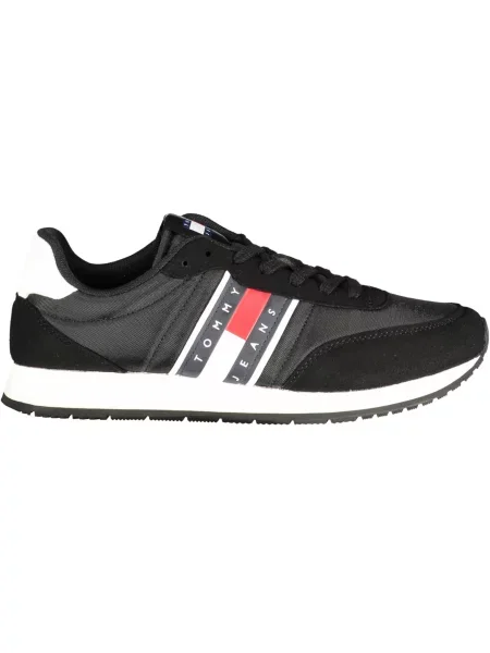 Sneakerși Tommy Jeans din piele negru
