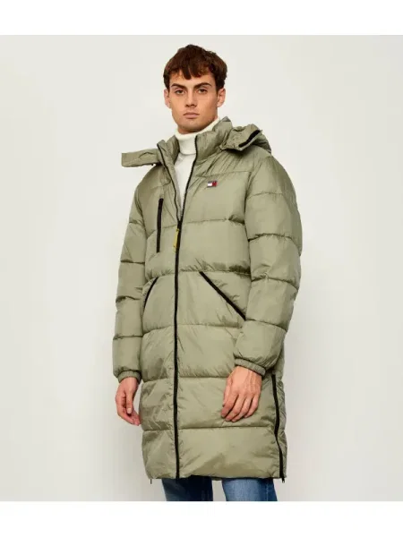 Tommy Jeans Palton VAIL MAXI verde