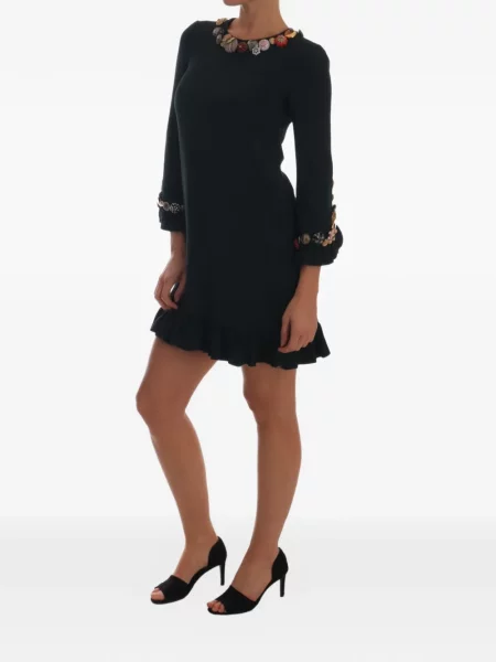 Rochie mini Dolce & Gabbana cu volane verde