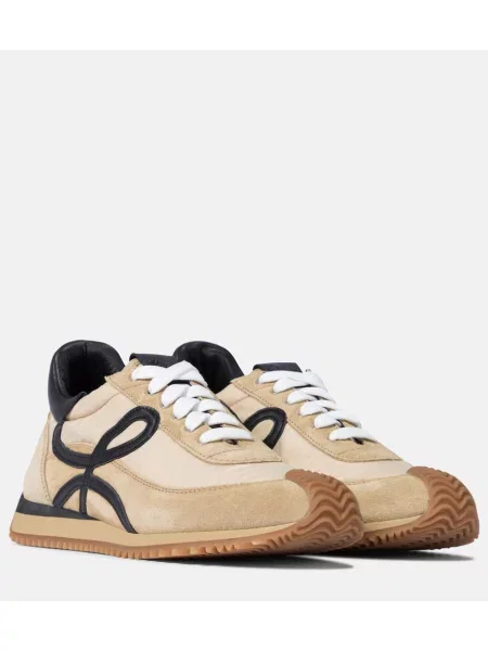 Sneakerși Loewe din piele de căprioară bej