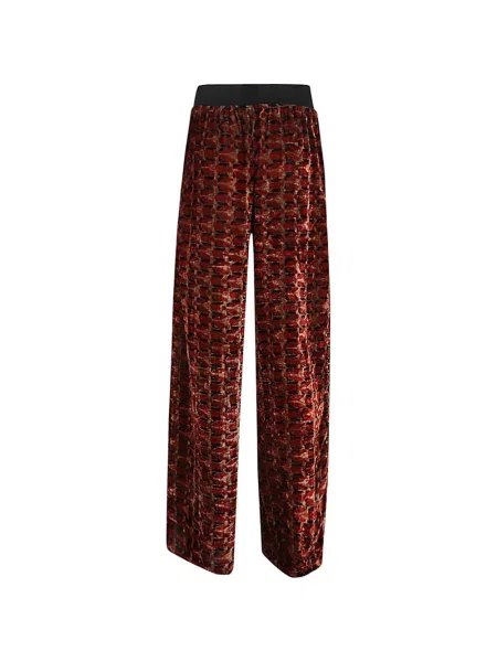 Pantaloni Obidi de catifea roșu