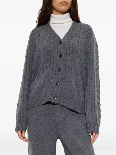 Cardigan Lisa Yang tricotate gri