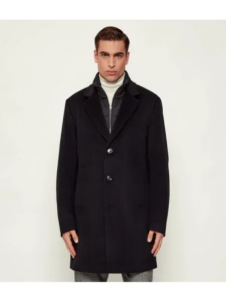 Joop! De lână palton 2 în 1 Morris negru