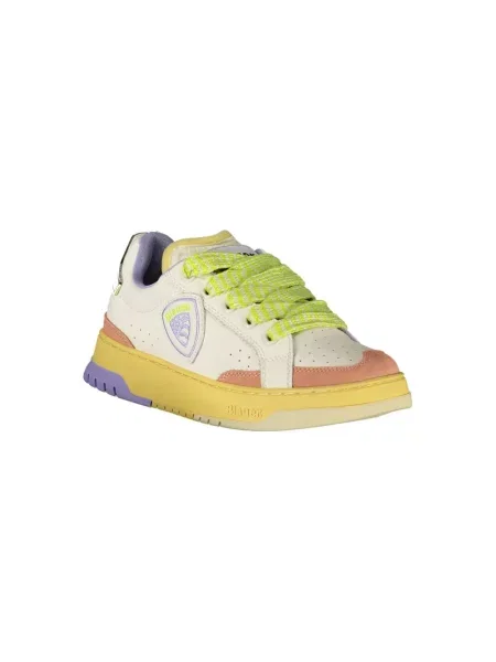 Sneakersy Blauer skórzane białe