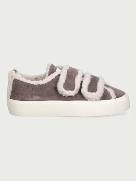 Superge Inuikii Shearling Low Velcro siva