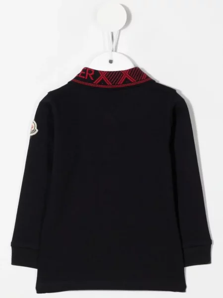 Koszulka polo dziecięca Moncler Enfant niebieska