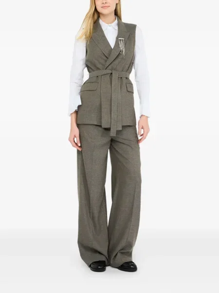 Pantaloni Liu Jo plisate verde