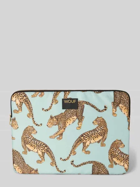 Torba na laptop z nadruk z motywem na całej powierzchni model Leopard' Wouf