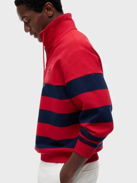 Свитер Tommy Hilfiger в полоску красный