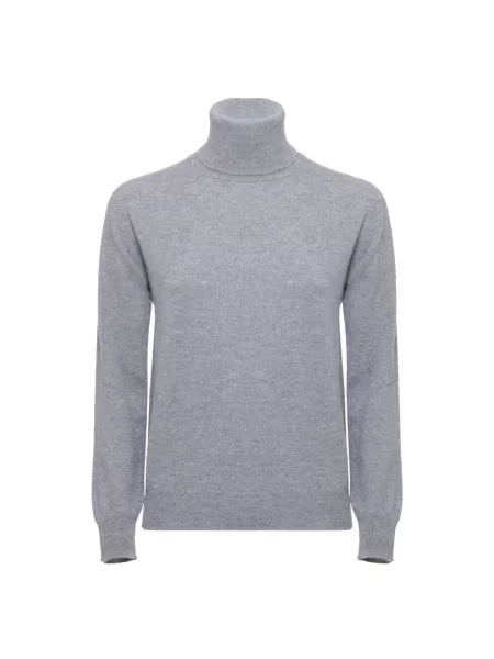 Sweter z golfem Kangra z kaszmiru do golfa szary