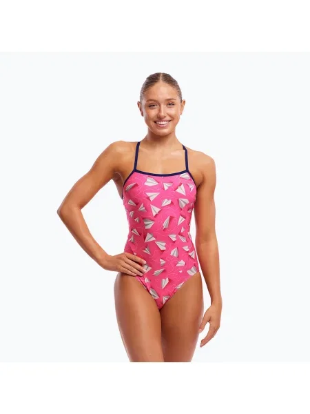Costum de baie dintr-o piesă pentru femei Funkita Single Strap One Piece paper pink roz