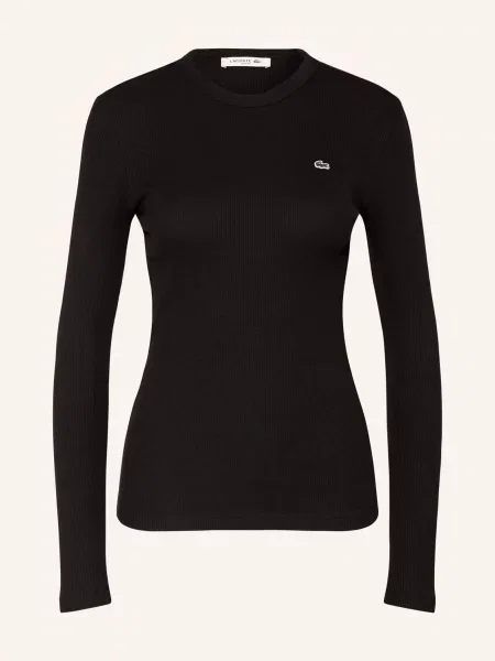 Lacoste Tričko S Dlouhým Rukávem černá
