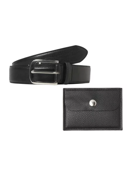 JACK & JONES Curea JACPHILIP' negru