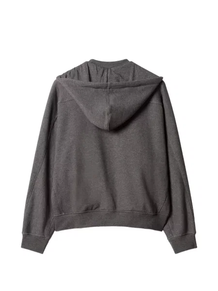 Суичър с качулка Maison Kitsuné бродиран с връзки сиво