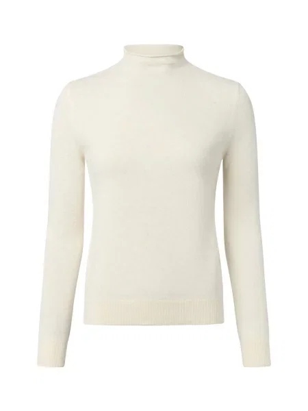 IPURI Wełniany sweter z zawartością merynosów Kobiety drobna dzianina jednolity S biały