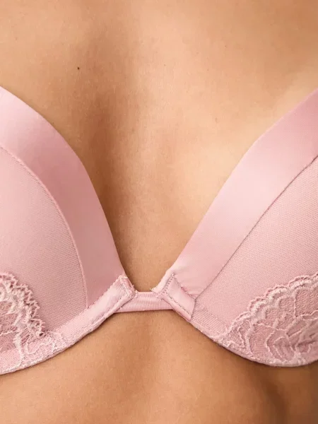Sutien Guess din dantelă roz