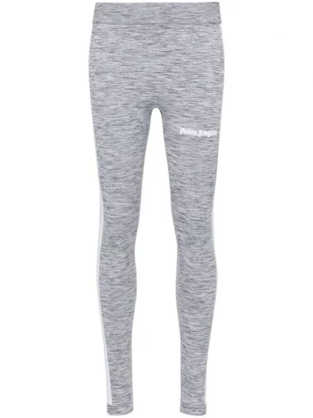 Leggings Palm Angels cu broderie gri